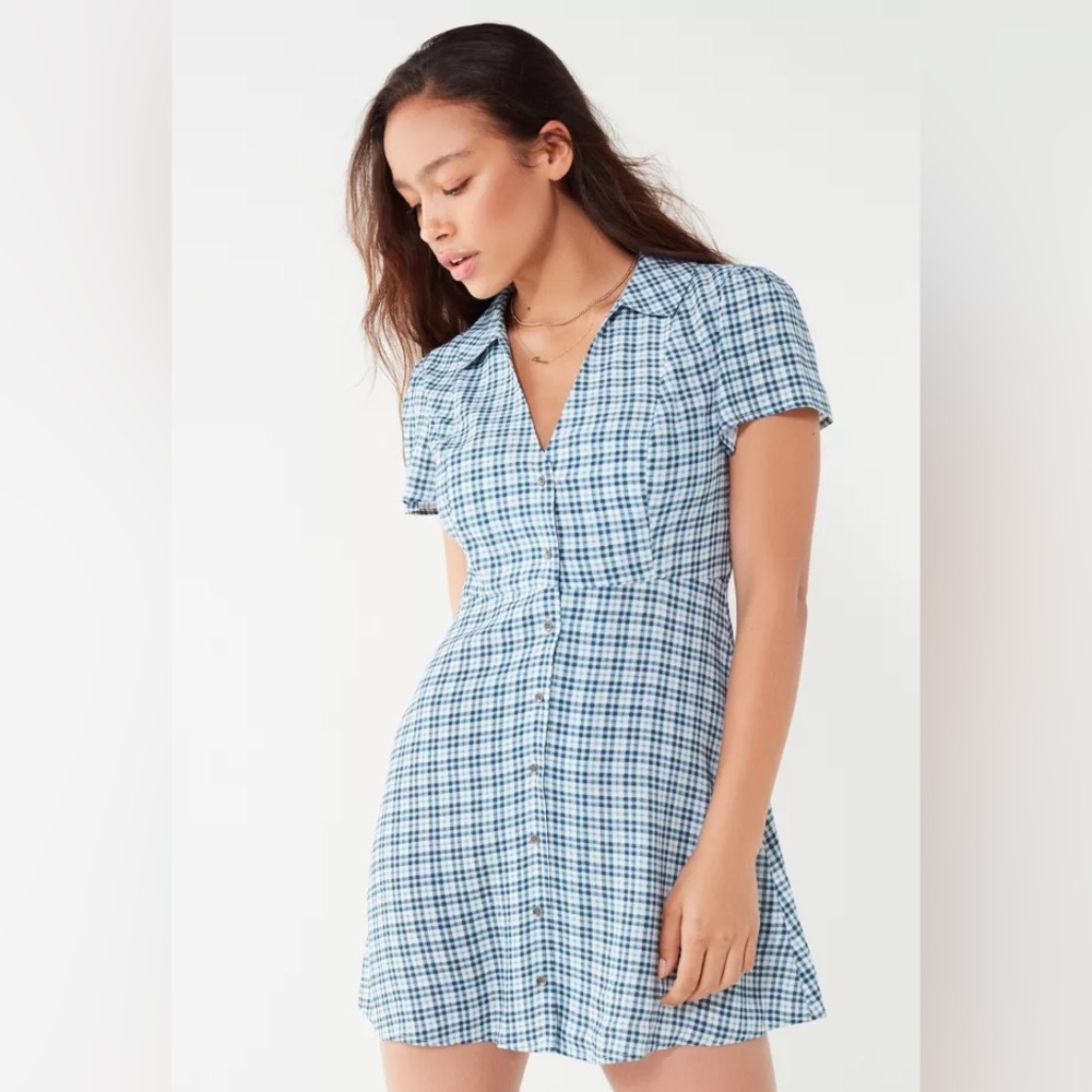 Urban Outfitters Mallory button-down mini dress